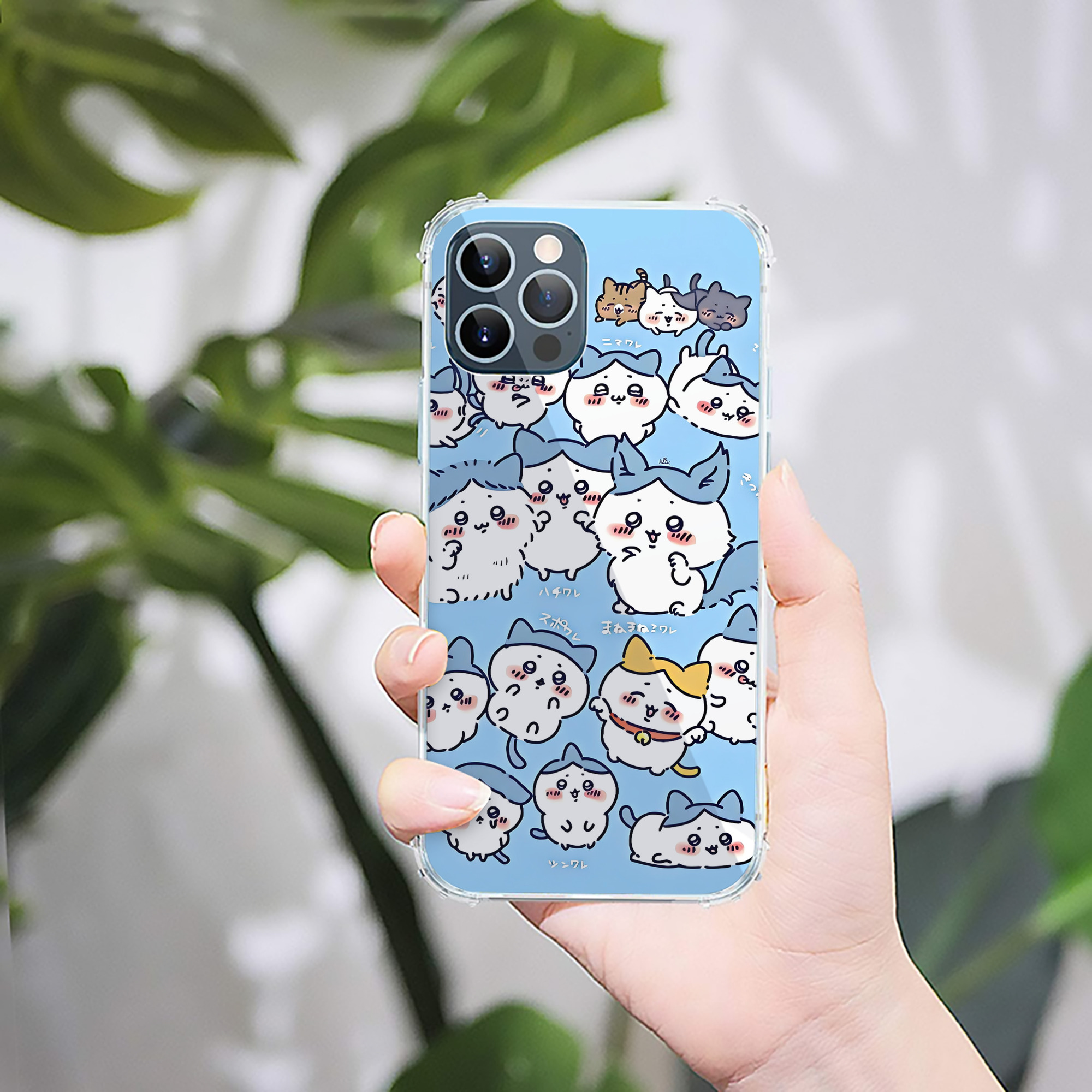 （画像用） ちいかわ Chii-kawa 【iPhone 12シリーズ対応】透明スマホケース（クリアソフトケース）